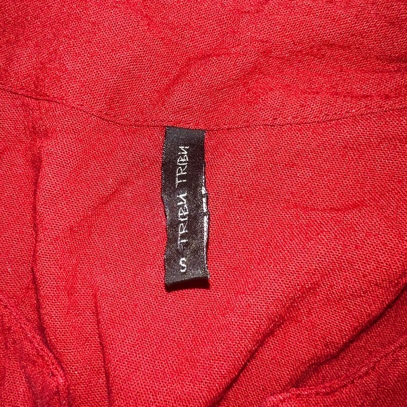 Small Two Piece Shorts and Top in Rust color _ bohemian look - Picture 5 of 8